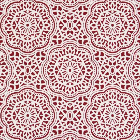 Apple - Red & Burgundy Abstract & Geometric,Global Upholstery Fabric 54 Inches" {1}