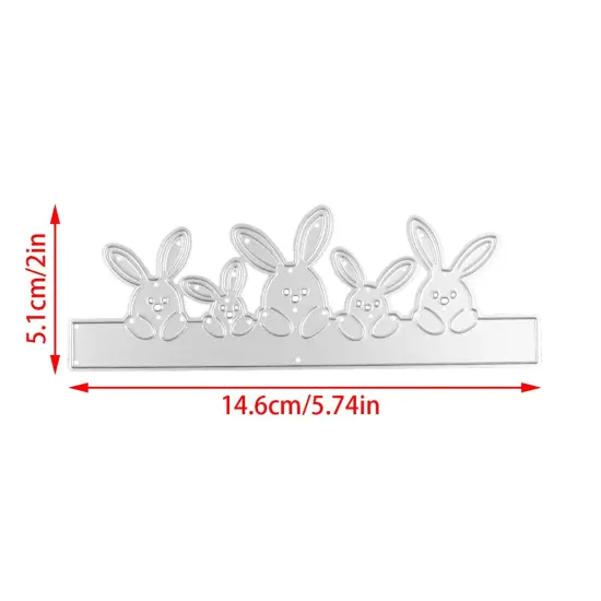 Rabbits Cutting Dies Set F07M2-7-ZG396 {2}
