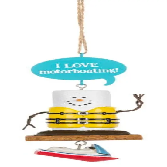 Smores Boating Ornament - I LOVE motorboating! {1}