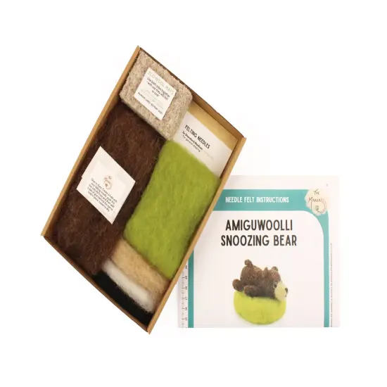 Felting Kit - Tiny Snoozing Bear Needle Felt Kit {2}