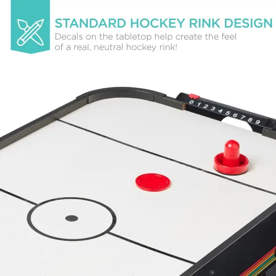 Best Choice Products 40in Air Hockey Arcade Table w/ 100V Motor, Electric Fan, 2 Strikers, 2 Pucks {6}