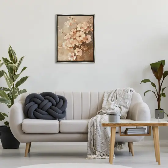 Stupell Industries Blooming Cherry Blossoms Floater Framed Canvas Wall Art Design by Petal Prints Design {2}