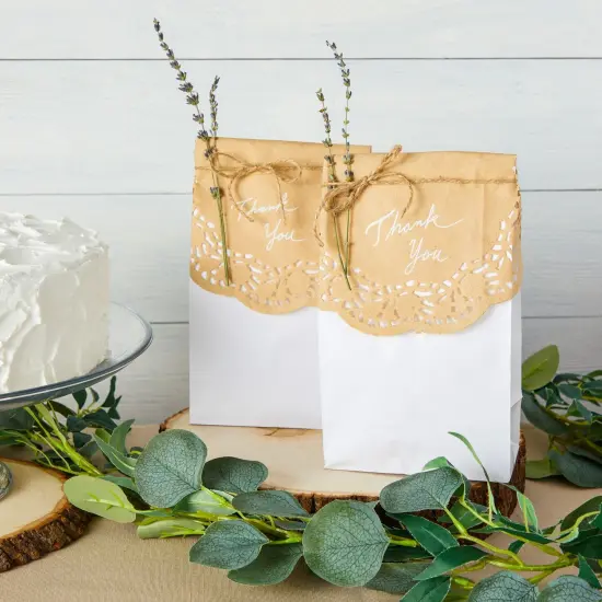 9 Inch Brown Kraft Paper Doilies for Crafts, Dinner Plates, Scrapbooking, Cakes (250 Pack) {3}