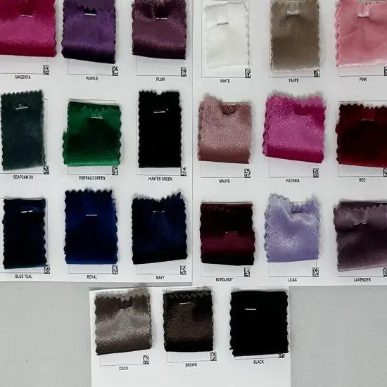 1 Yard Velvet Stretch Solid Fabric Soft Shiny Knit Flexible 58"-60" Width Red {3}