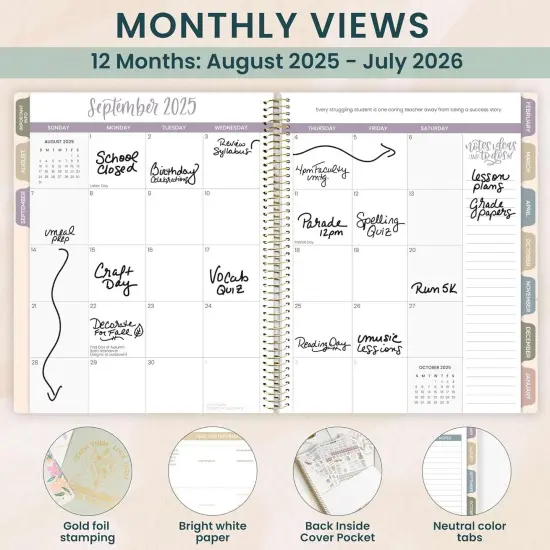 2025-2026 Academic Year Teacher Planner & Calendar - Cool Tones {3}