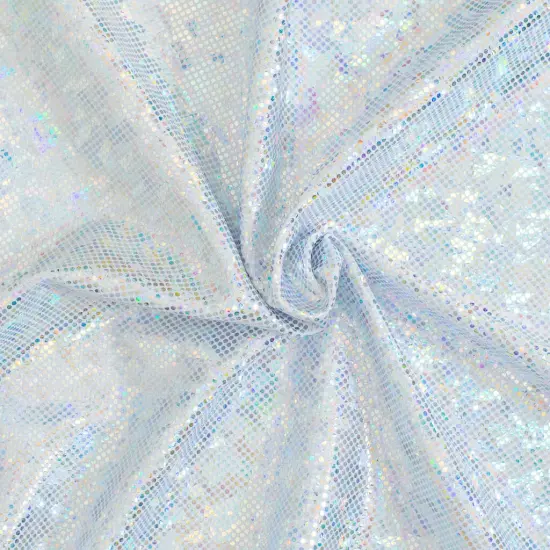 1 Yard Shatter Glass Hologram Stretch Nylon Spandex Fabric 4 Way 60" Width Charcoal {2}