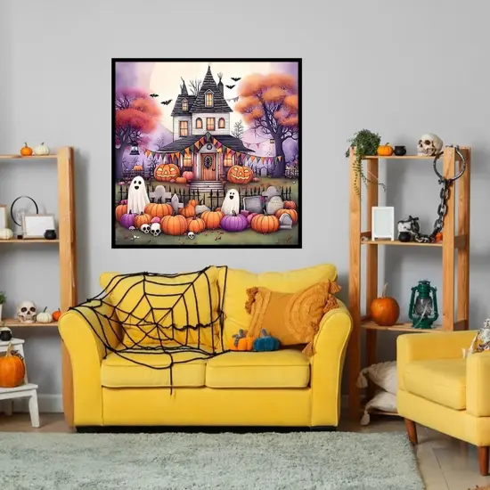 Halloween Pumpkin Ghost Diamond Painting Kits {2}