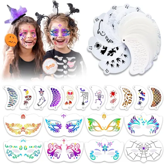 58PCS Face Paint Stencils {1}