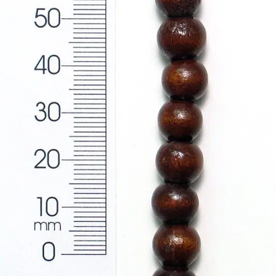 6 Packs of Wood Beads 10mm Round Brown 3/8" Strand {1}