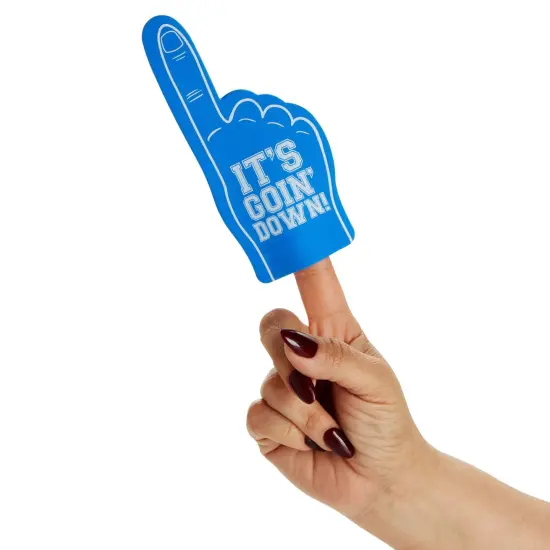 24-Pack Mini Foam Fingers for for Sports-Themed Birthday, Mini Party Favors, Game Day Supplies, Mini Foam Hand Fingers It's Going Down, We're #1 (6 Colors, 5.5 in) {7}