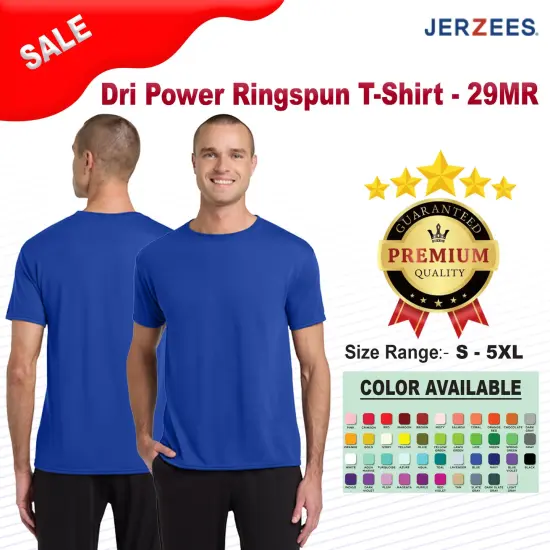JERZEES&reg; Dri Power Ringspun Short Sleeve Crewneck T-Shirt Sandstone {3}