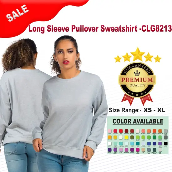 Women&rsquo;s Long Sleeve Pullover Sweatshirt | RADYAN&reg; Black {2}