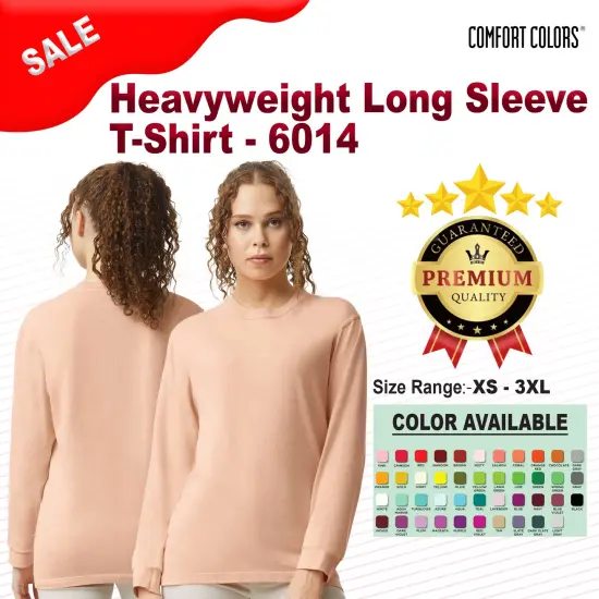 Comfort Colors&reg; Heavyweight Long Sleeve Crewneck T-Shirt Terracotta {2}