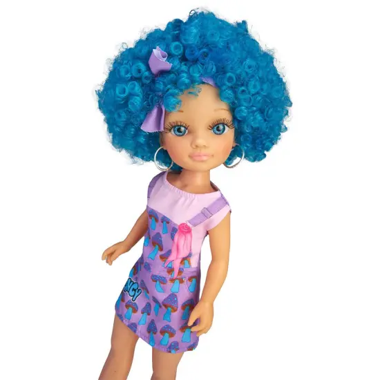 Nancy Curly Power Fashion Doll with Blue Hair, 16" Doll {2}