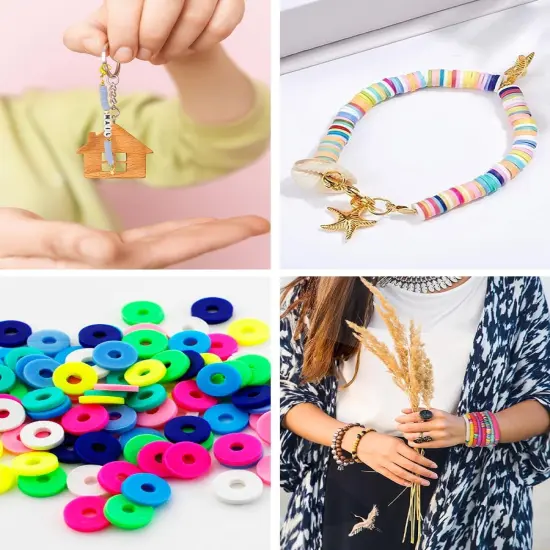 Patriotic Heishi Beads Kit for DIY Craft {4}