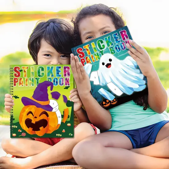 2PCS Halloween Crafts for Kids Ages 4-8 Sticker Books {5}