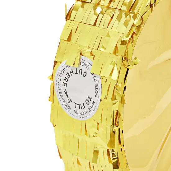 Juvale Gold Foil Number 2 Pinata for Kids Ages 3-14 Birthday Party Decorations, Centerpieces, Anniversary Celebrations, Small (16 x 10.5 x 3 in) {6}