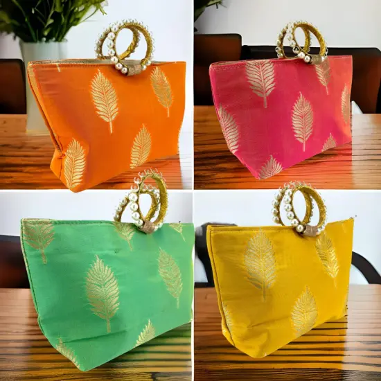 Eid Gift, Silk Hand Bag, Nikah Favor, Indian Muslim Punjabi Wedding Favor, Diwali Gift Bag, Diwali Favor, Diwali Gift, Housewarming Favor, Pink {3}