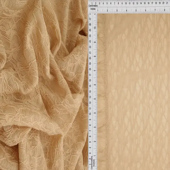 1 Yard Ditsy Flower Lace Fabric, Soft Stretch Lightweight Material 48/50" Wide IVORY {2}