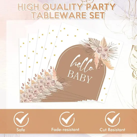 40 PCS Boho Baby Shower Decorations {2}