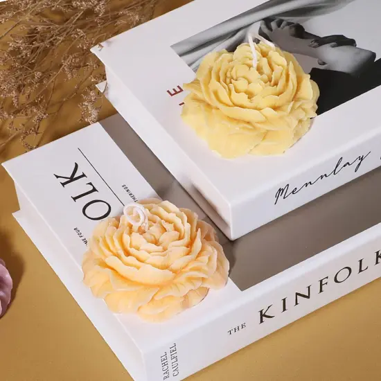 2 Pack Peony Candle Rose Tulip Silicone Wave Spiral Candle Mold {3}