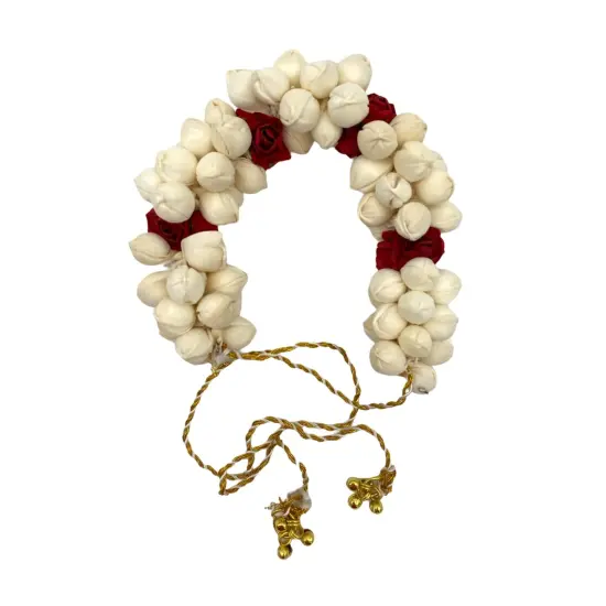 Jasmine Gajra Traditional Indian Hair Accessory Artificial Flower Jewelry Handmade Veni Tiara for Women Party Wear Bridal Mehndi Hair Bun Classical Dance Jewelry {7}