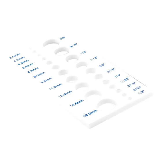 Artistic Wire Acrylic Draw Plate 22 Holes-Mm & Inches {4}