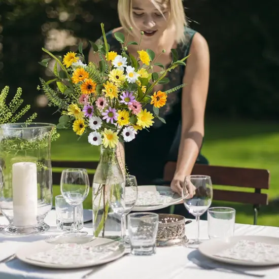 6 Stems Faux Decorative Floral with Sunflower {5}