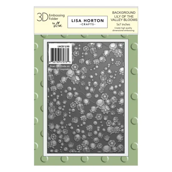 Lisa Horton Crafts Mini Blooms Embossing Folder 5"X7"-Lily Of the Valley Background {1}