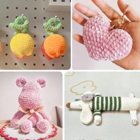 Chenille Yarn for Crochet (Black) {4}