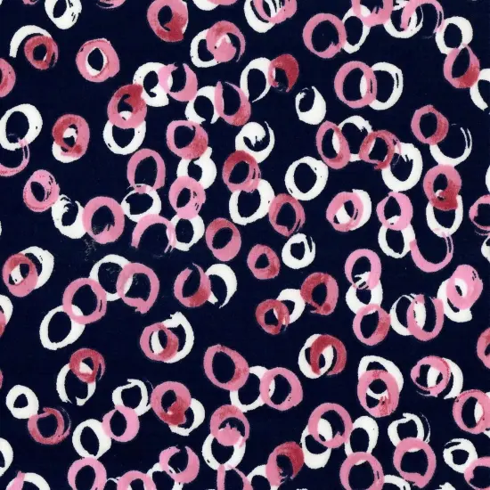 1 Yard Geometric DTY Print Fabric Soft Stretch Material 58/60 Inches Wide BLACK {4}