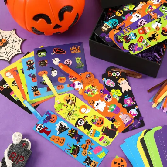 30 Sets Halloween Crafts , DIY Halloween Bookmarks Craft Kits {3}