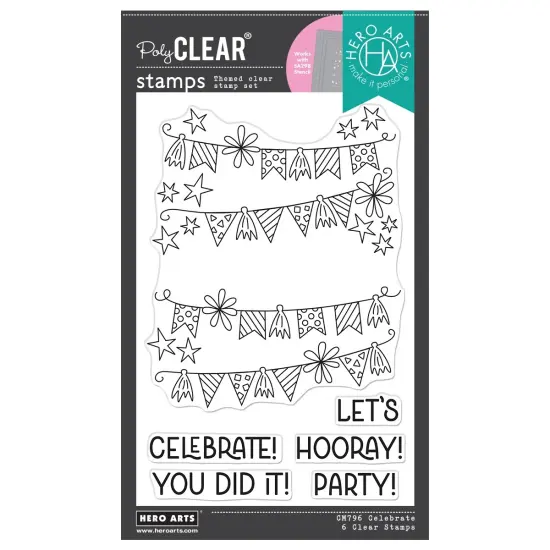 Hero Arts Clear Stamps 4"X6"-Celebrate {1}