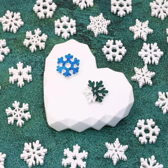 160PCS Snowflake Ornaments Decorations - White {3}