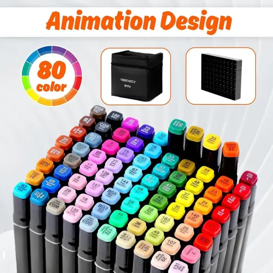 80 Colors Alcohol Markers with Base {2}