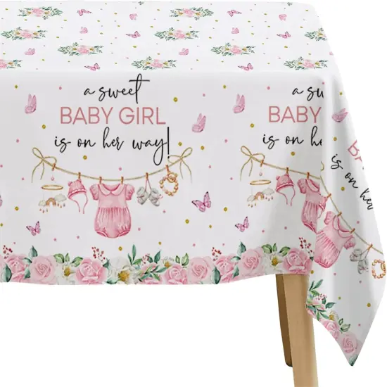 3PCS Woodland Baby Shower Tablecloth {5}