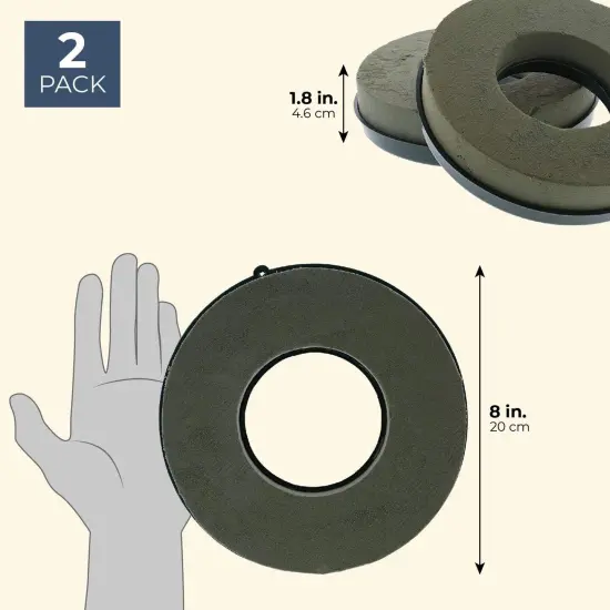 Bright Creations Floral Foam Ring for Fresh Flower Arrangements (8 in, 2-Pack) {2}