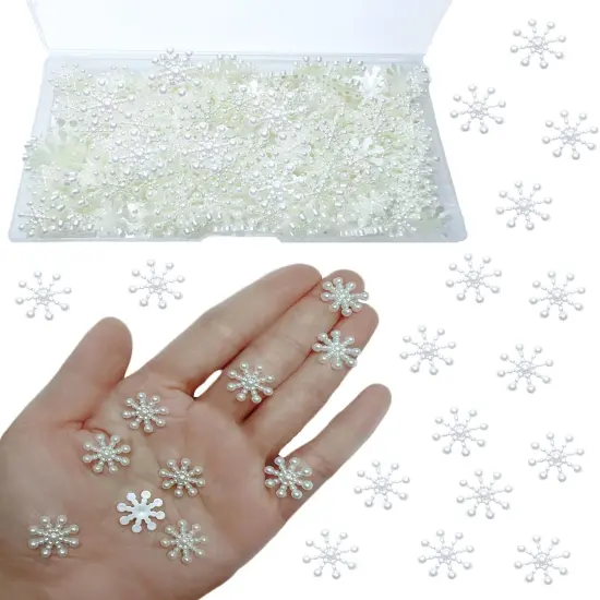 200 PCS Christmas Resin Snowflakes {1}