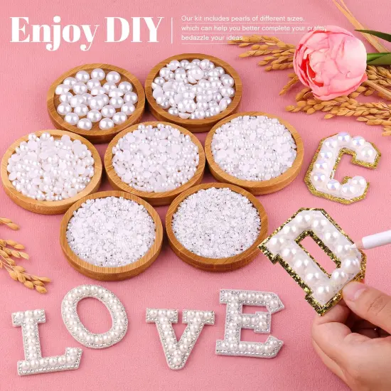 13000Pcs Flatback Pearls for Crafting (White) {2}