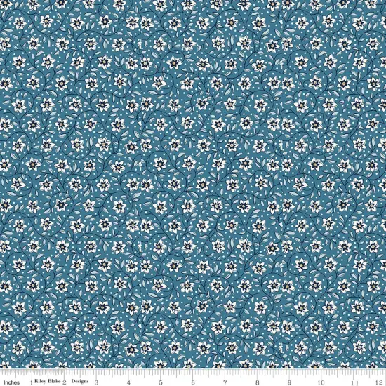 Lily Trail in A (01667406a) | Denim Florals | Liberty Fabrics | Riley Blake {1}