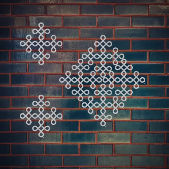 Small Muggu Kolam Cutout Diy Indian Backdrop Traditional Wall Decorations Home Office Decor Puja Mandir Rangoli Pooja Decor Religious Cutout Spiritual Housewarming Gift Silver {1}