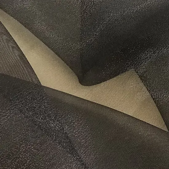 1 Yard Black Crystal Organza Fabric Sheer Shiny Lightweight Polyester 58/59 inches wide {3}