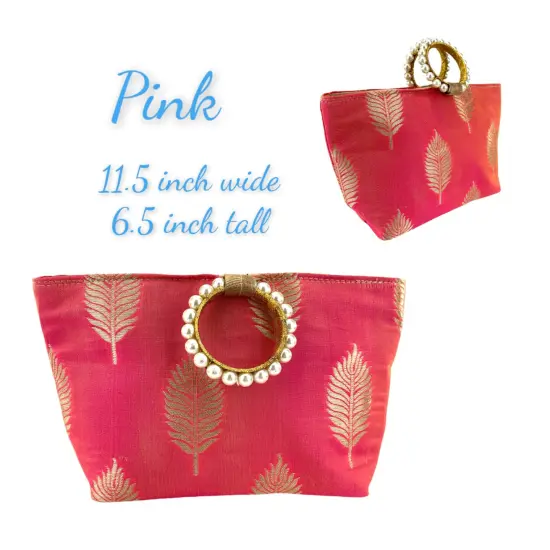 Eid Gift, Silk Hand Bag, Nikah Favor, Indian Muslim Punjabi Wedding Favor, Diwali Gift Bag, Diwali Favor, Diwali Gift, Housewarming Favor, Parrot Green {5}