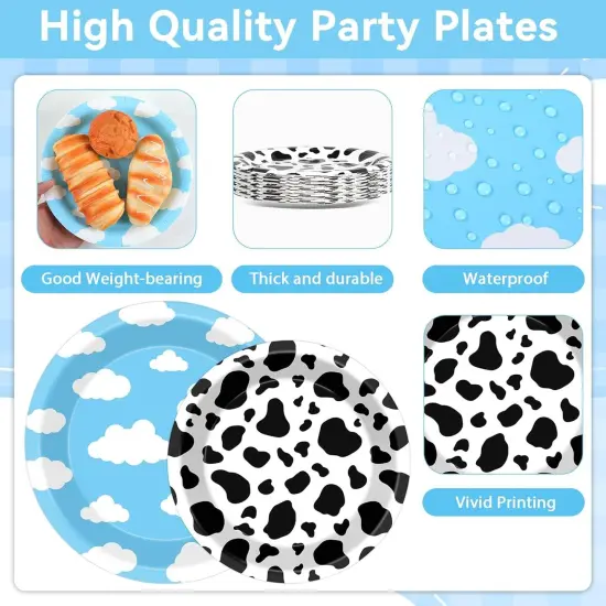 96PCS Cartoon Story Party Paper Plates and Napkins,24 Guests Baby Shower {3}