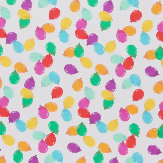 Mook Fabrics Party Time Cotton Fabric [45in. Wide] - By The Yard Balloons White {1}