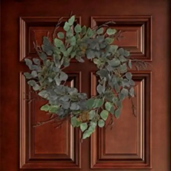 2-Pack 24" Seeded Eucalyptus Wreath - Handcrafted Lifelike Decor for Front Door, Wall, Mantel & Tabletop - Elegant Floral Accent for Home - Floral Home by Artificial Flowers {1}