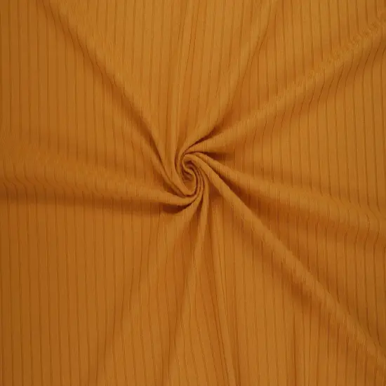 1 Yard Ribbed Knit Fabric 8x3 Yummy Rib Solid Polyester Spandex, 58/60&rdquo; Width MUSTARD LT {1}