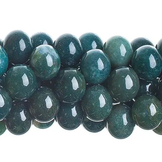 John Bead 16in Semi-Precious Natural Stone Round Bead Strand {1}