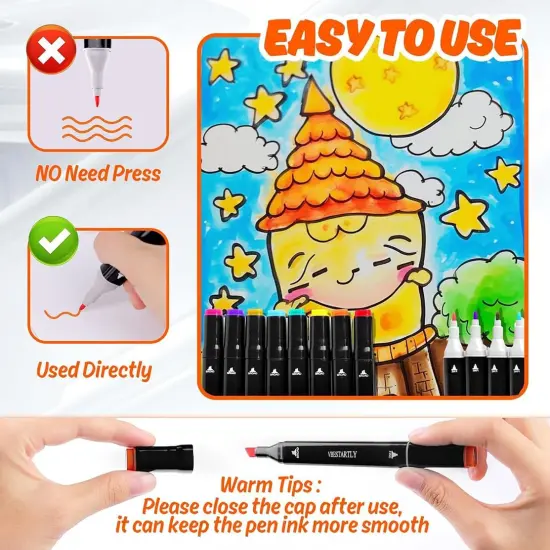 80 Colors Alcohol Markers with Base {5}