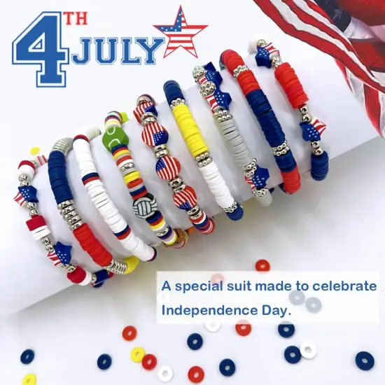 Sports Clay Beads Kit for Bracelets Making {2}